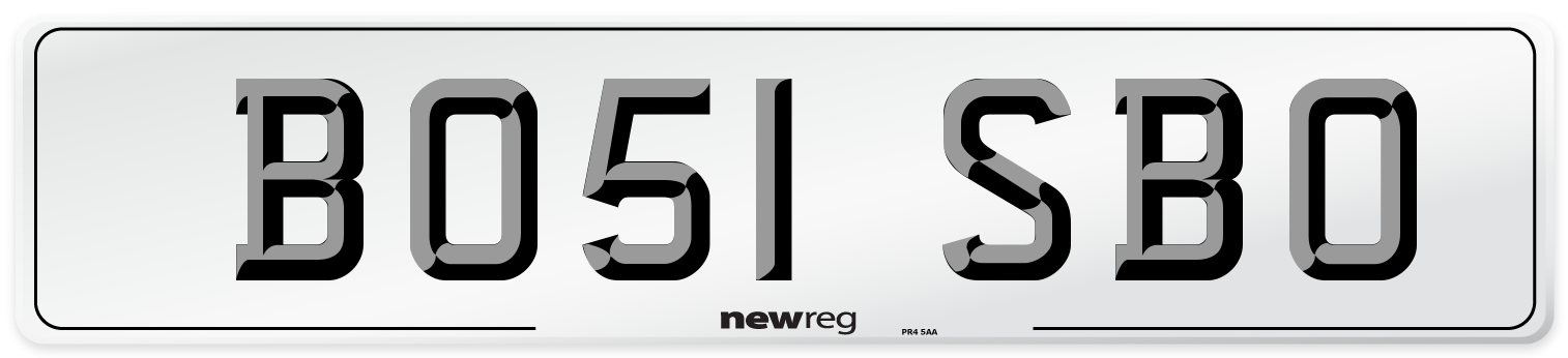 BO51 SBO Number Plate from New Reg